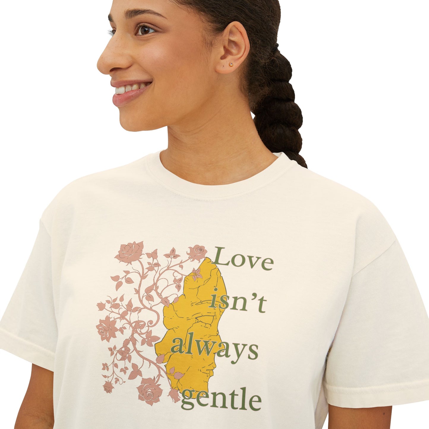 Tee Spring Court 'Love Isn't Always Gentle' Women's Boxy Boho Shirt