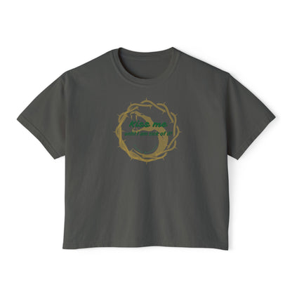 Boxy Tee - Kiss Me Until I Am Sick Of It by CARDAN GREENBRIAR