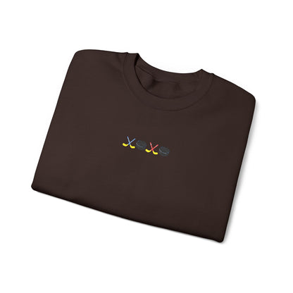 XOXO Hockey Crewneck Sweatshirt | Minimal Embroidered Cozy Pullover