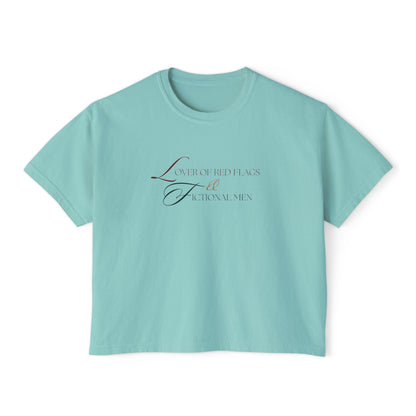 Women's Boxy Tee - BookTok Lover of Red Flags and Fictional Men