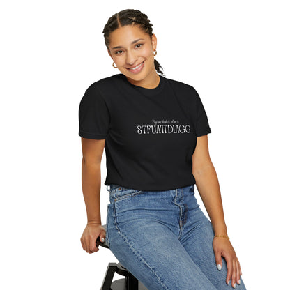 Buy Me Books & Tell Me to STFUATTDLAGG Tee | Minimalist Spicy Bookish Shirt
