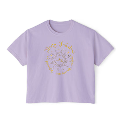 Women's Boxy Tee - HELION of the Day Court Book 'Flirty, fabulous, and probably your favorite mistake'