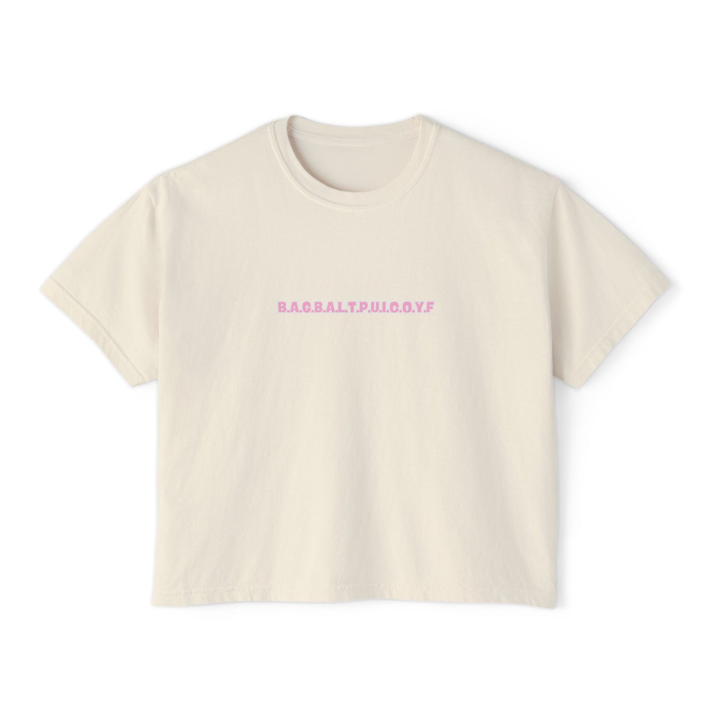 B.A.G.B.A.L.T.P.U.I.C.O.Y.F Minimalist Tee | Subtle Spicy BookTok Shirt