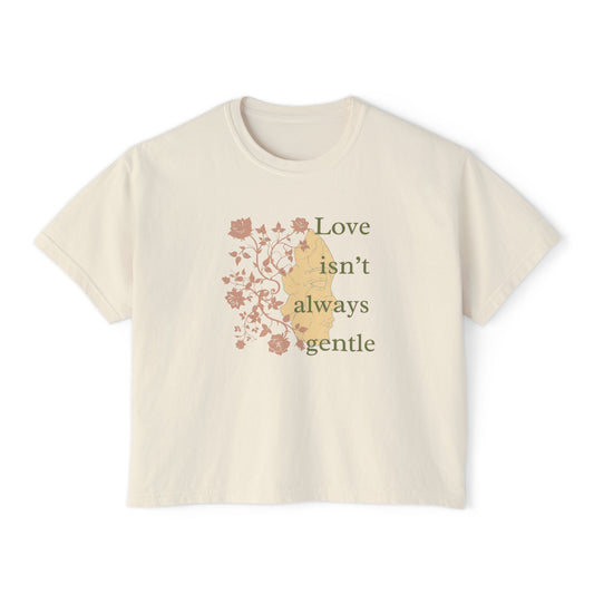 Tee Spring Court 'Love Isn't Always Gentle' Women's Boxy Boho Shirt