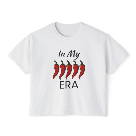 Spicy Vibes Women's Boxy Tee, Fun Stylish Shirt, Trendy Crop Top, Gift for Her, Casual Streetwear, Summer Tee