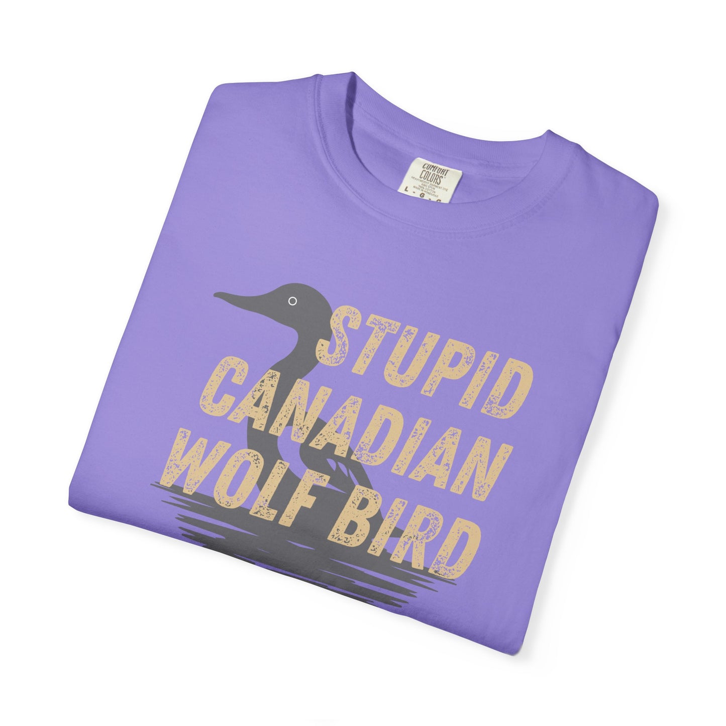 Stupid Canadian Wolf Bird Shirt | Hockey Romance IYKYK Reader Tee