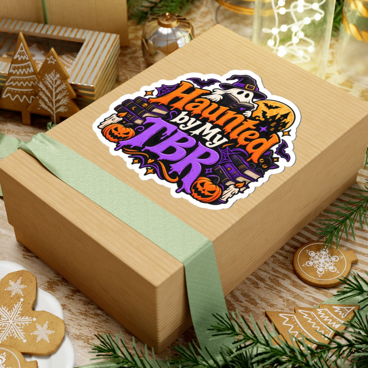 Haunted by My TBR Sticker | Funny Halloween Reader Decal