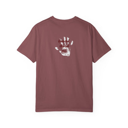 Handprint Unisex Garment-Dyed T-Shirt - Unique Casual Wear | Haunted. Hunted. His.