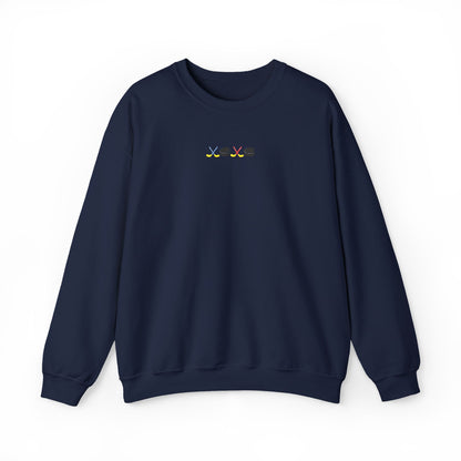 XOXO Hockey Crewneck Sweatshirt | Minimal Embroidered Cozy Pullover