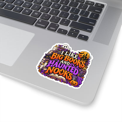 Big Books & Haunted Nooks Sticker | Halloween Reader Decal