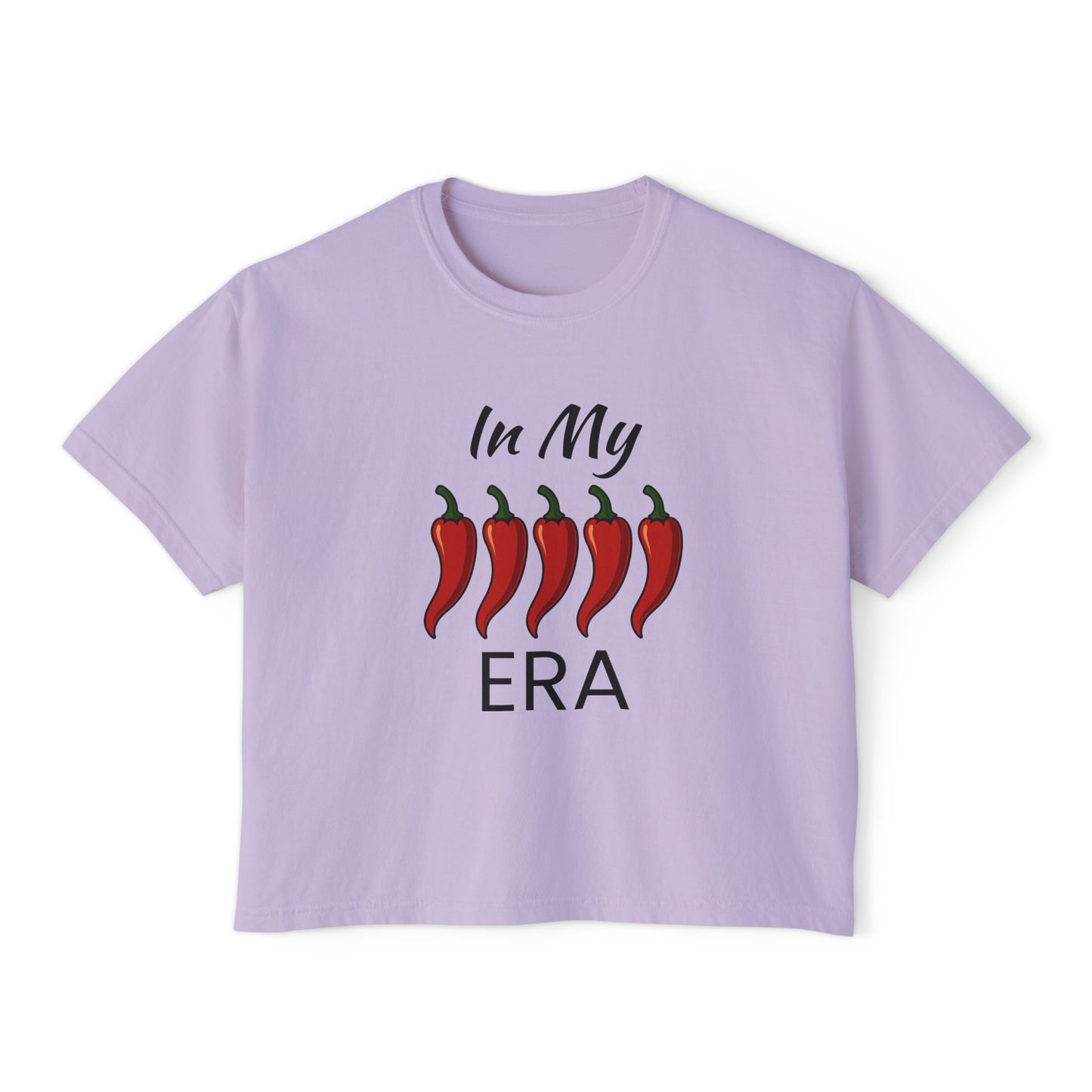 Spicy Vibes Women's Boxy Tee, Fun Stylish Shirt, Trendy Crop Top, Gift for Her, Casual Streetwear, Summer Tee