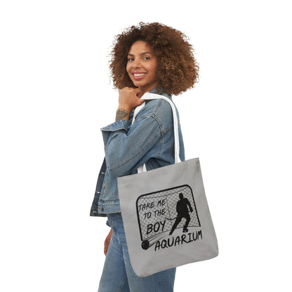 Take Me to the Boy Aquarium Tote Bag | Hockey Fan Canvas Tote