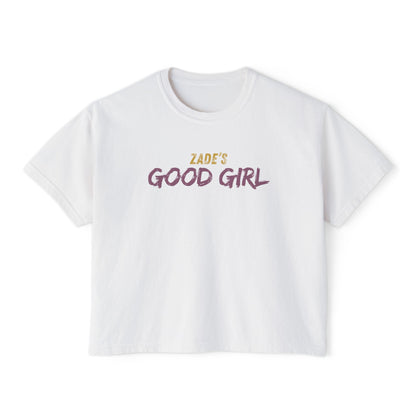 Zade’s Good Girl Boxy Tee | Dark Romance Women’s Shirt for BookTok Fans