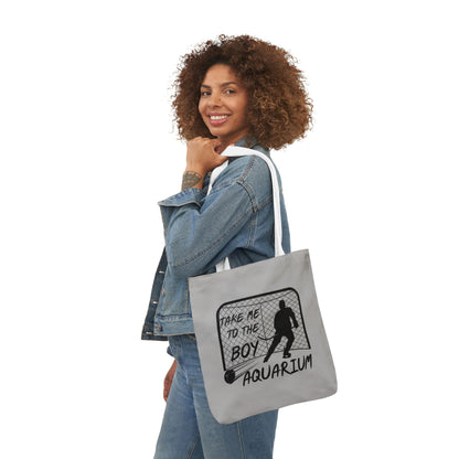 Take Me to the Boy Aquarium Tote Bag | Hockey Fan Canvas Tote