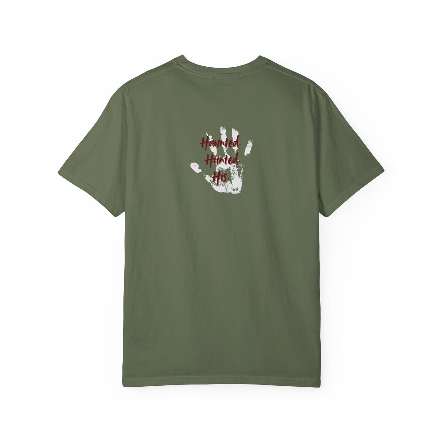 Handprint Unisex Garment-Dyed T-Shirt - Unique Casual Wear | Haunted. Hunted. His.