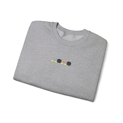 XOXO Hockey Crewneck Sweatshirt | Minimal Embroidered Cozy Pullover