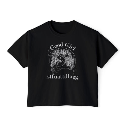 Good Girl STFUATTDLAGG Boxy Tee | Dark Romance Aesthetic Vintage T-Shirt