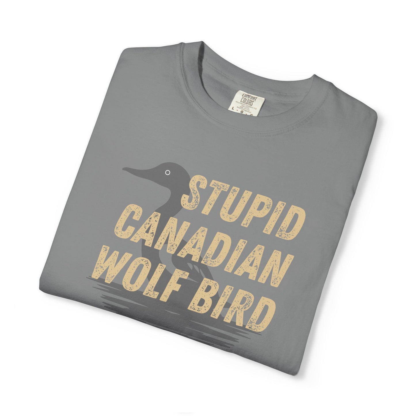 Stupid Canadian Wolf Bird Shirt | Hockey Romance IYKYK Reader Tee
