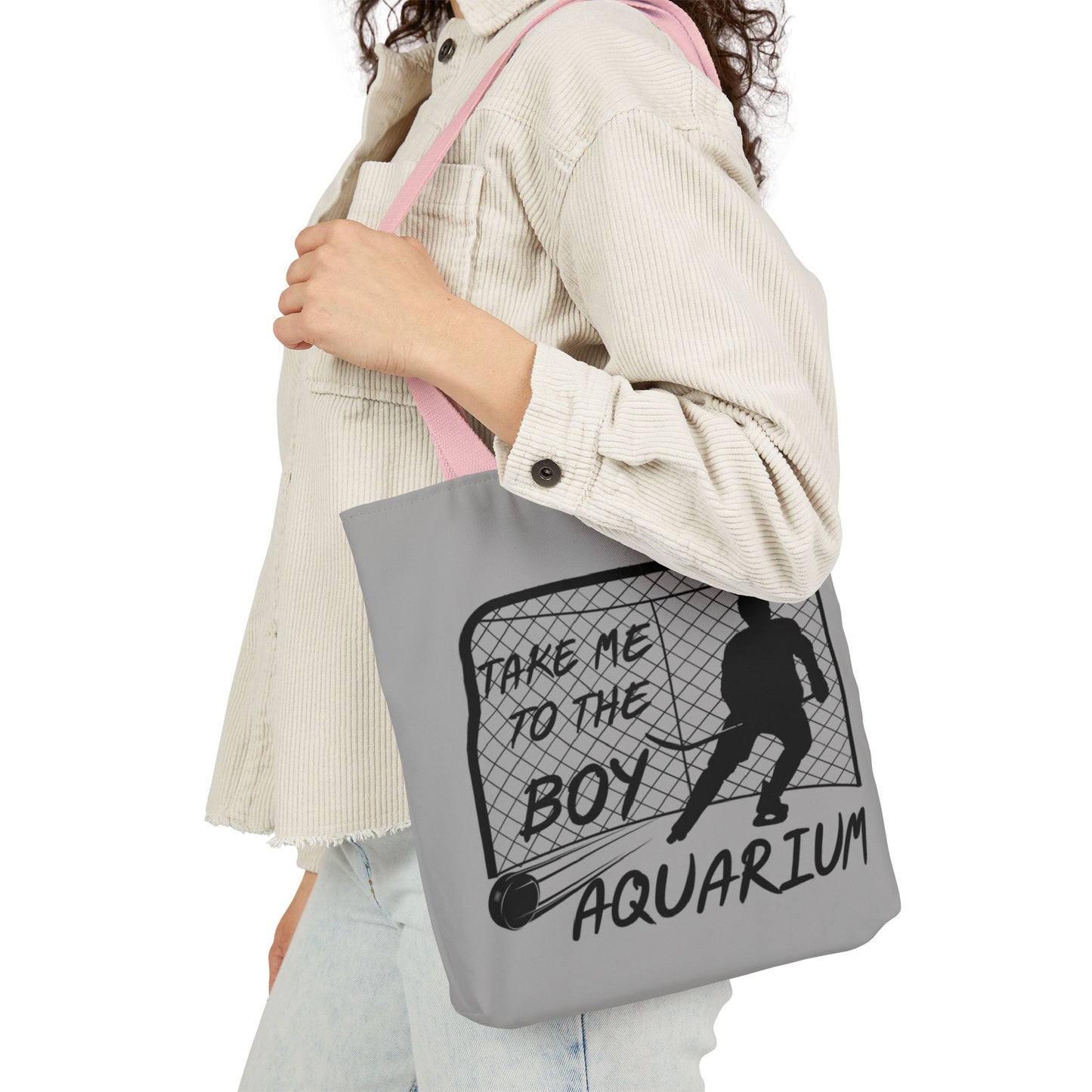 Take Me to the Boy Aquarium Tote Bag | Hockey Fan Canvas Tote