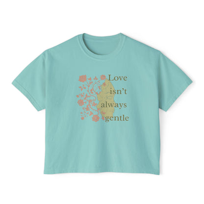 Tee Spring Court 'Love Isn't Always Gentle' Women's Boxy Boho Shirt