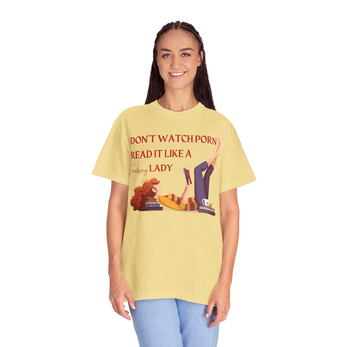 I Don’t Watch Porn, I Read It Like a Fancy Lady Tee | Spicy BookTok Humor Shirt