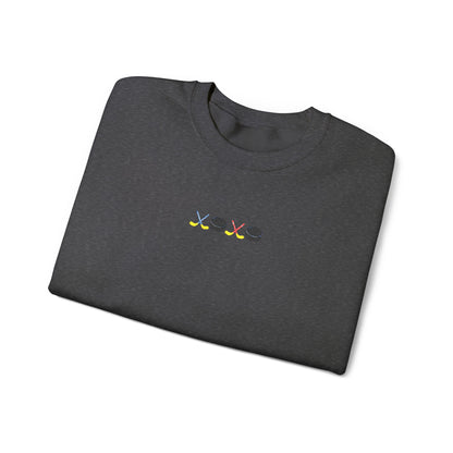 XOXO Hockey Crewneck Sweatshirt | Minimal Embroidered Cozy Pullover