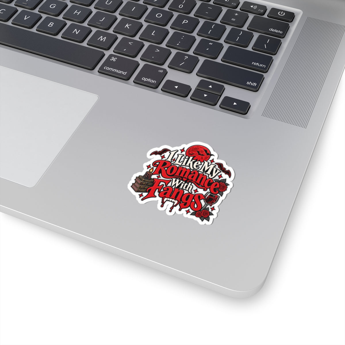 I Like My Romance With Fangs Sticker | Vampire Romance Decal