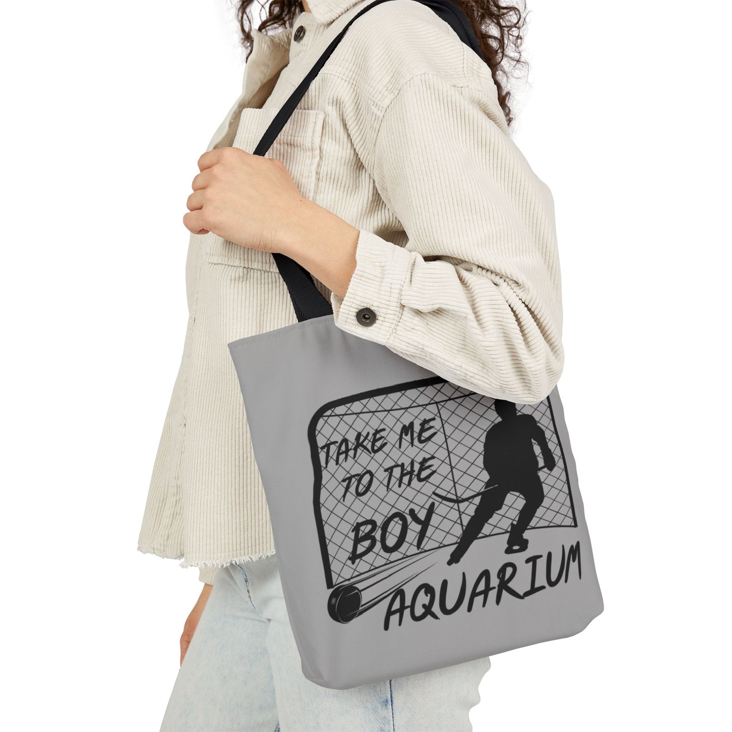 Take Me to the Boy Aquarium Tote Bag | Hockey Fan Canvas Tote