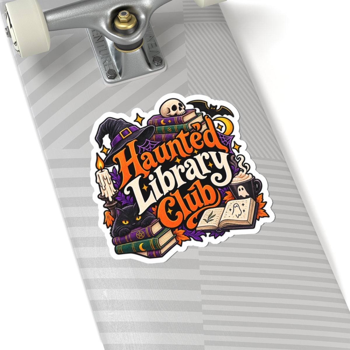 Haunted Library Club Sticker | Halloween Bookish Vinyl Decal