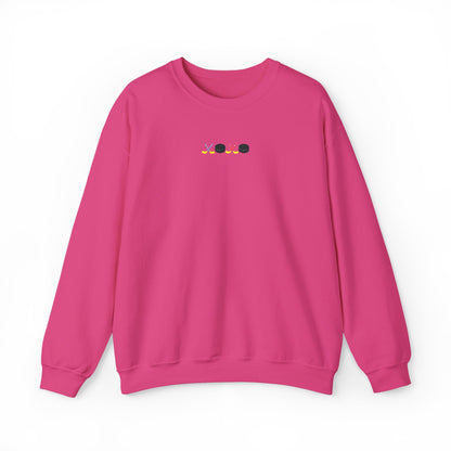 XOXO Hockey Crewneck Sweatshirt | Minimal Embroidered Cozy Pullover