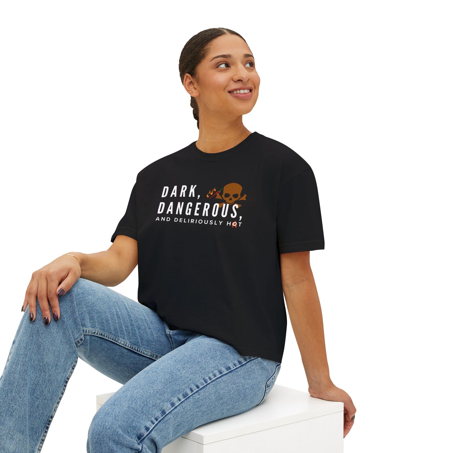 Boxy Tee - BookTok Inspired Dark, Dangerous, and Deliriously Hot Statement Tee for Women