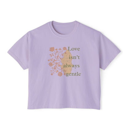 Tee Spring Court 'Love Isn't Always Gentle' Women's Boxy Boho Shirt