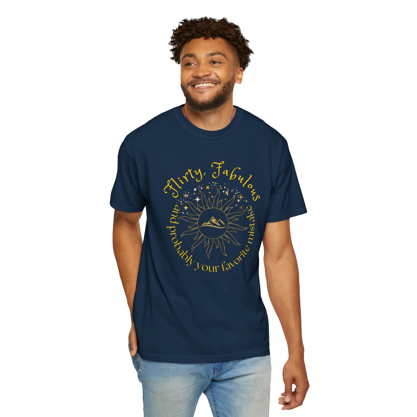 T-shirt with 'Flirty, fabulous, and probably your favorite mistake' quote by HELION, ACOTAR Series