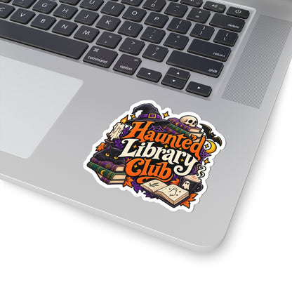 Haunted Library Club Sticker | Halloween Bookish Vinyl Decal