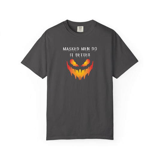 Halloween Graphic T-Shirt - 'Masked Men Do It Better'