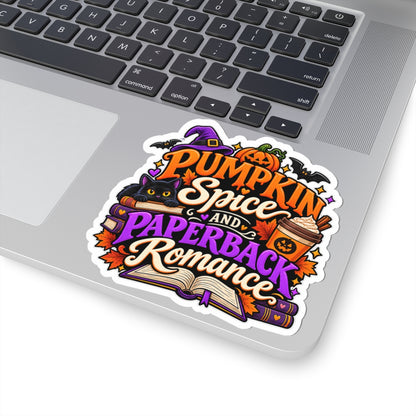 Pumpkin Spice & Paperback Romance Sticker | Fall Book Decal