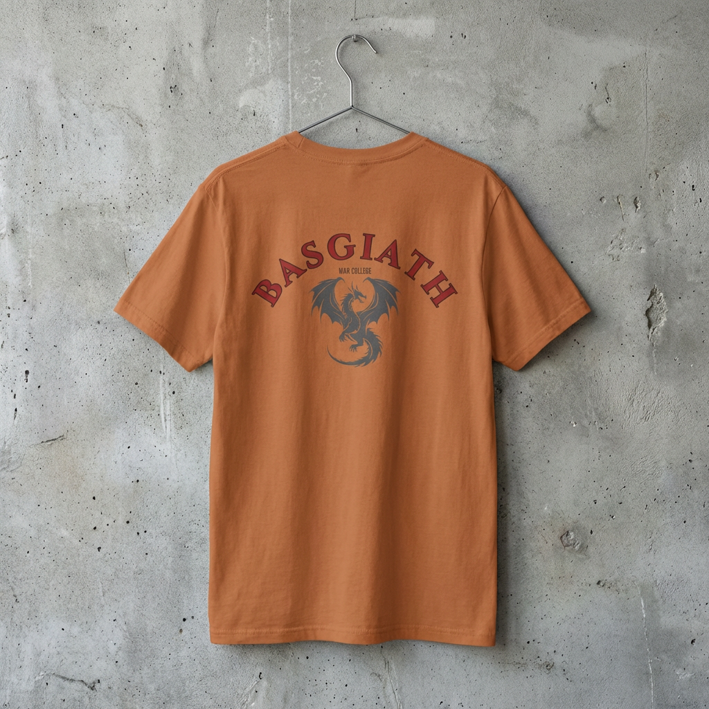 Basgiath War College Dragon Rider T-Shirt – Fantasy Academy Back Print Tee | Romantasy Reader Shirt