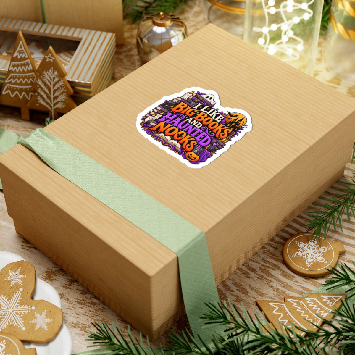 Big Books & Haunted Nooks Sticker | Halloween Reader Decal