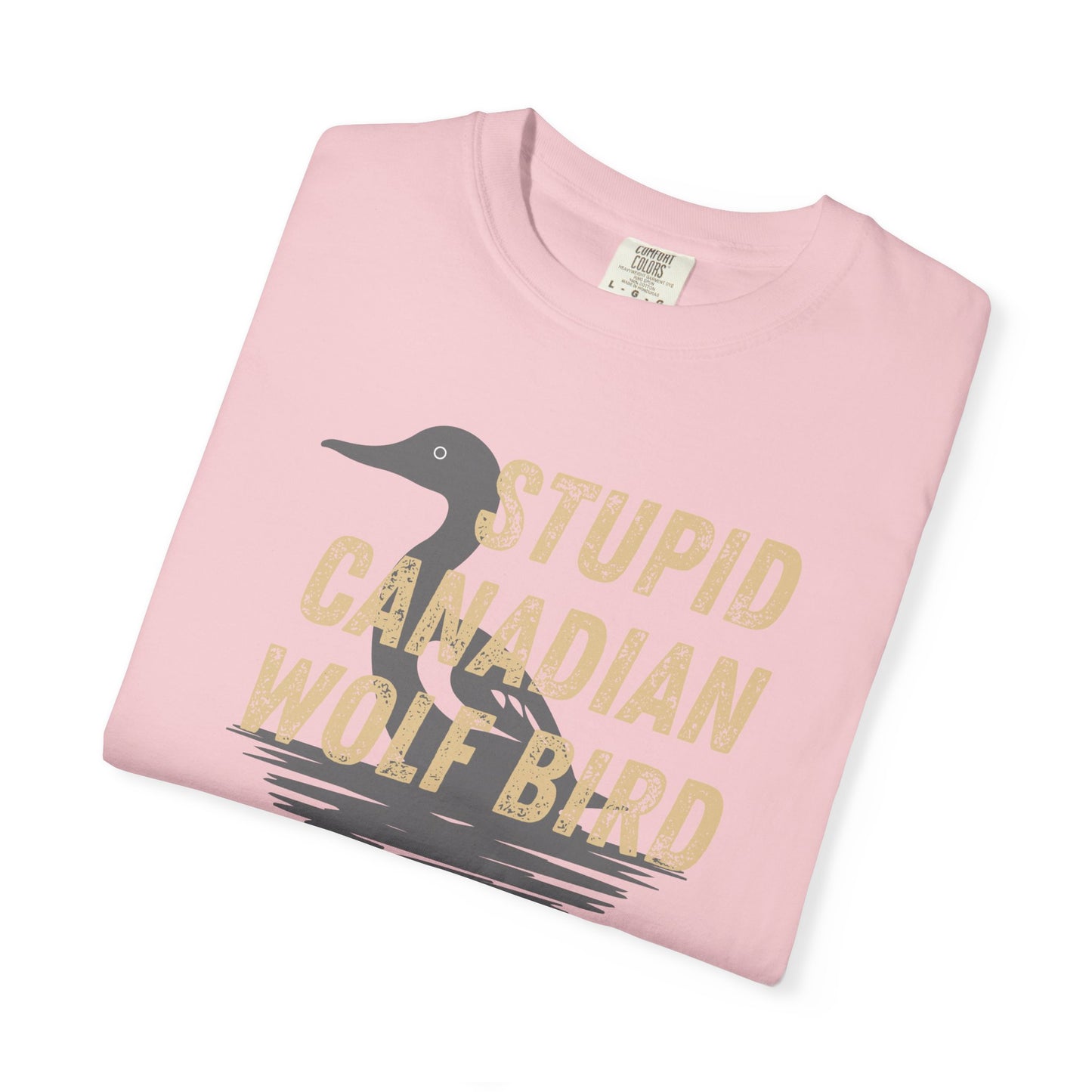 Stupid Canadian Wolf Bird Shirt | Hockey Romance IYKYK Reader Tee