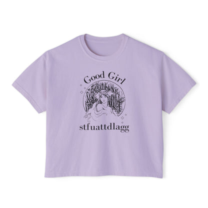 Good Girl STFUATTDLAGG Boxy Tee | Dark Romance Aesthetic Vintage T-Shirt