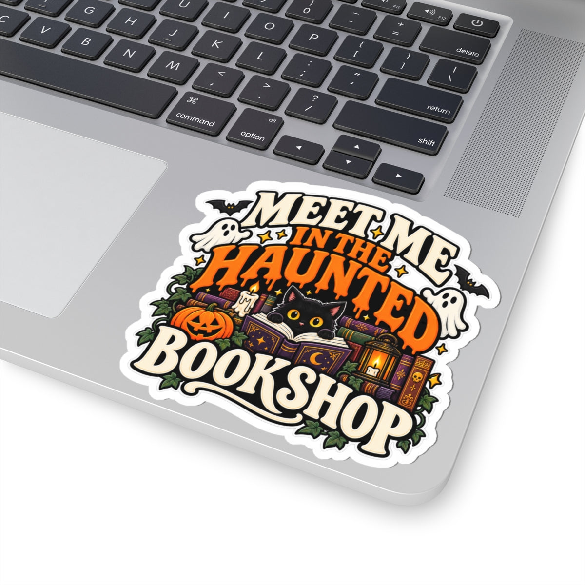 Meet Me at the Haunted Bookshop Sticker | Book Lover Decal