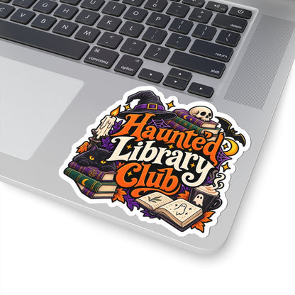 Haunted Library Club Sticker | Halloween Bookish Vinyl Decal