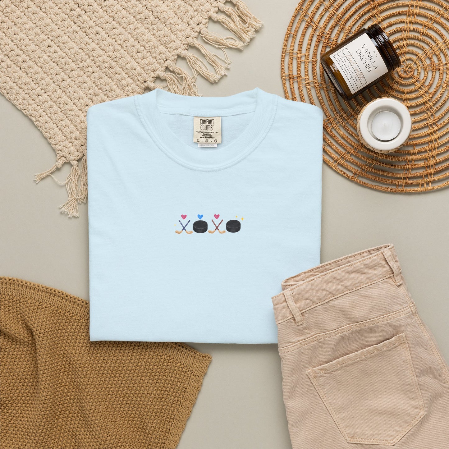 XOXO Hockey Heart T-Shirt – Minimal Hockey Love Tee | Valentine Hockey Shirt