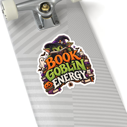 Book Goblin Energy Sticker | Funny BookTok Reader Decal