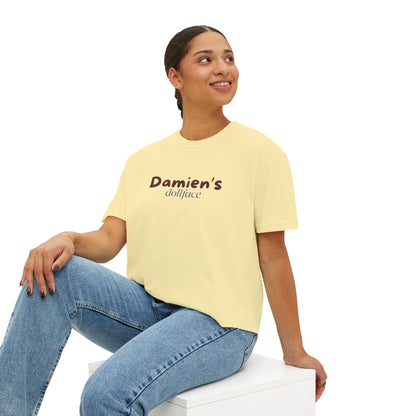 Damien's Dollface Women's Boxy Tee | Booktok Inspired Quotes and Lines | Statement Tee | Everyday Wear