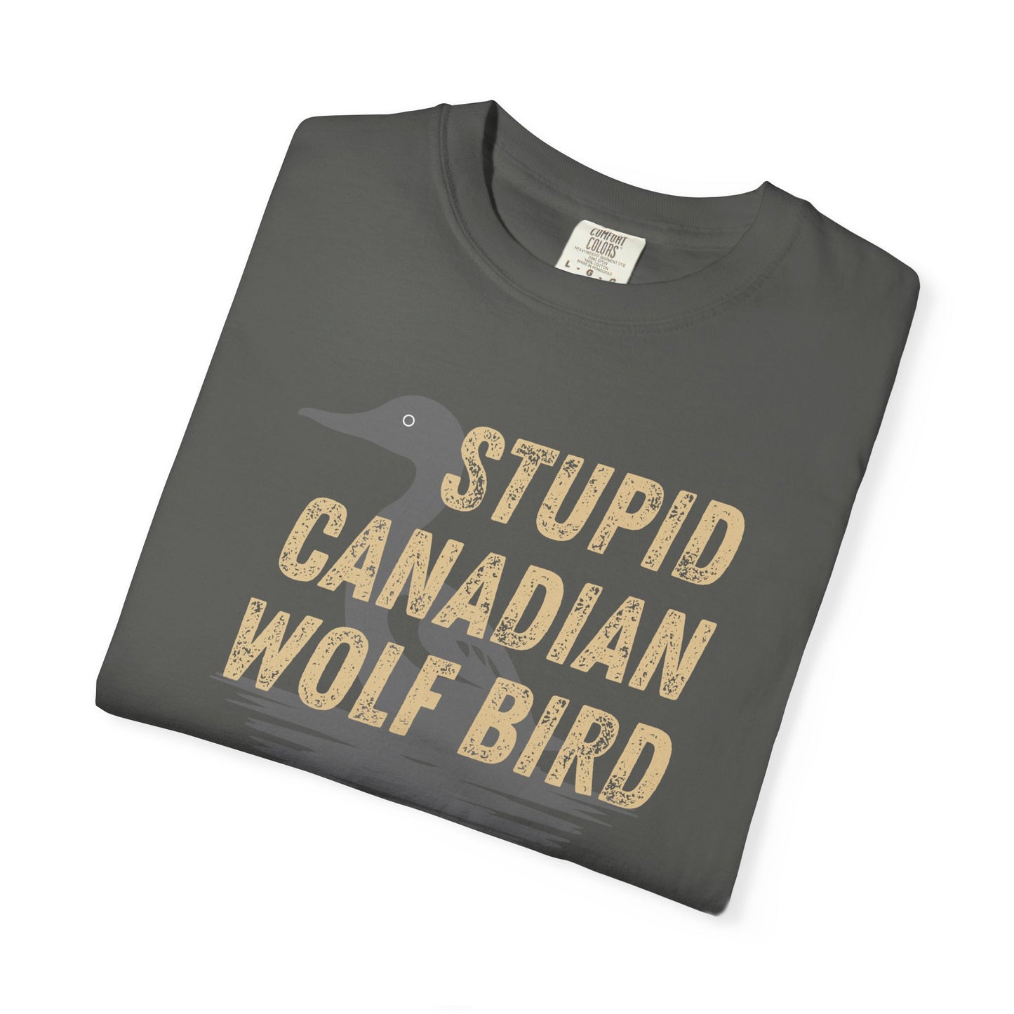 Stupid Canadian Wolf Bird Shirt | Hockey Romance IYKYK Reader Tee
