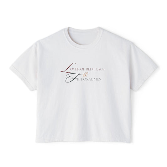 Women's Boxy Tee - BookTok Lover of Red Flags and Fictional Men