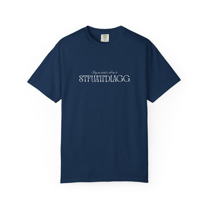 Buy Me Books & Tell Me to STFUATTDLAGG Tee | Minimalist Spicy Bookish Shirt