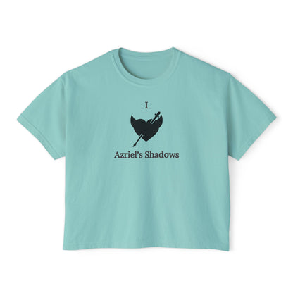 I Love Azriel's Shadows Women's Boxy Tee, Cute Graphic Tee, Gift for Readers, Literary Tee, Casual Comfort Wear