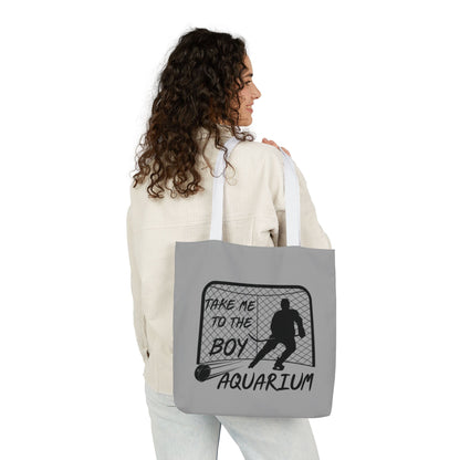 Take Me to the Boy Aquarium Tote Bag | Hockey Fan Canvas Tote